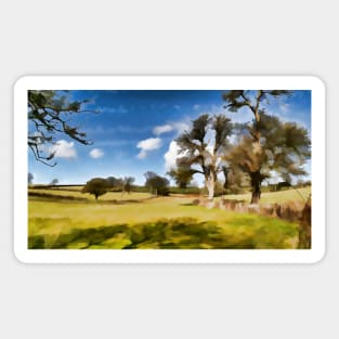 Winter Clouds Over English Fields Magnet